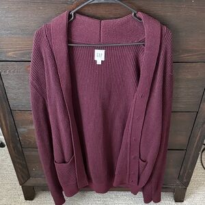 GAP Women's Deep Burgundy Cardigan